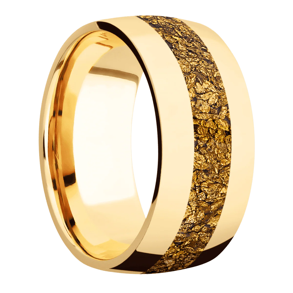 14K Yellow Gold + Polish Finish