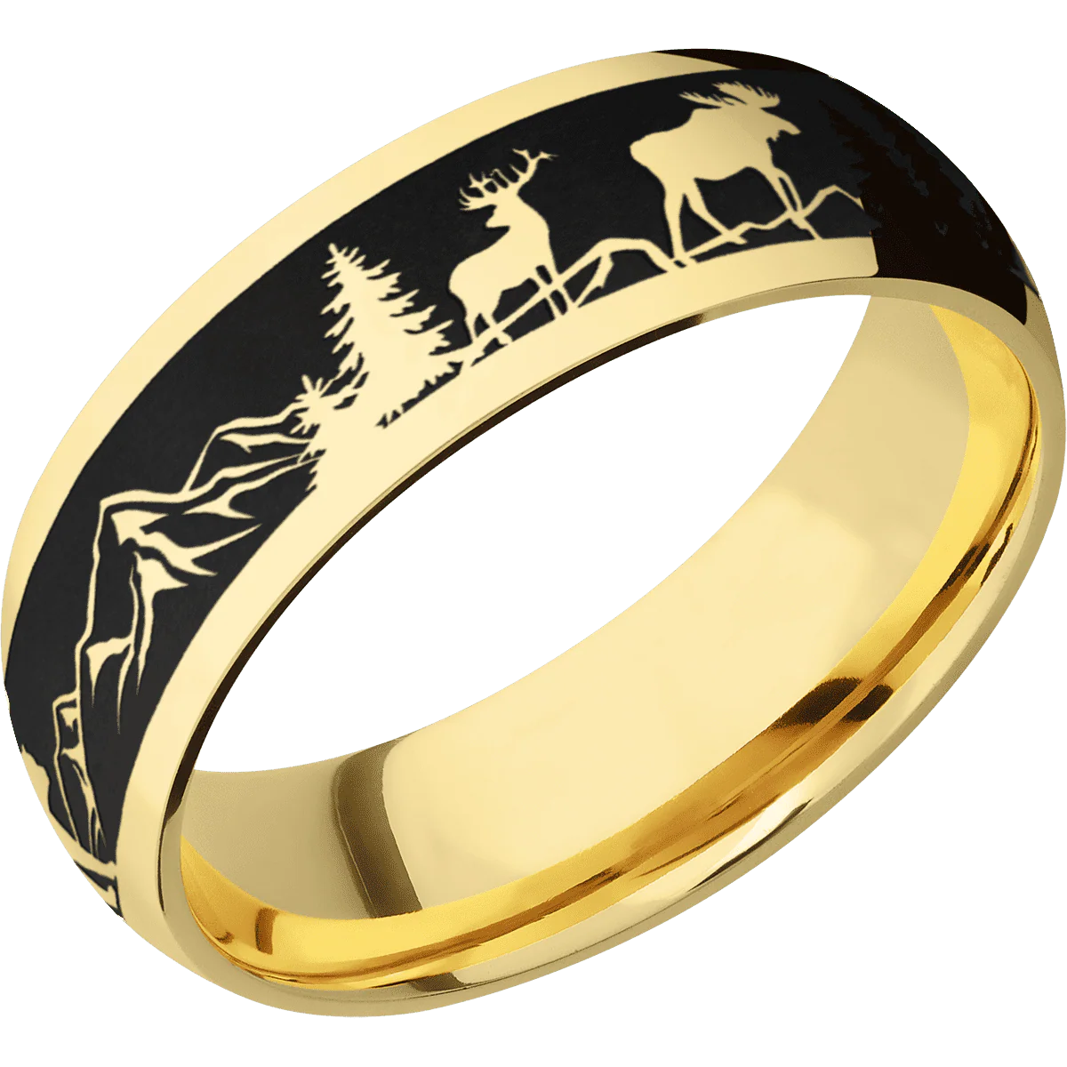 14K Yellow Gold + Polish Finish - Image 2