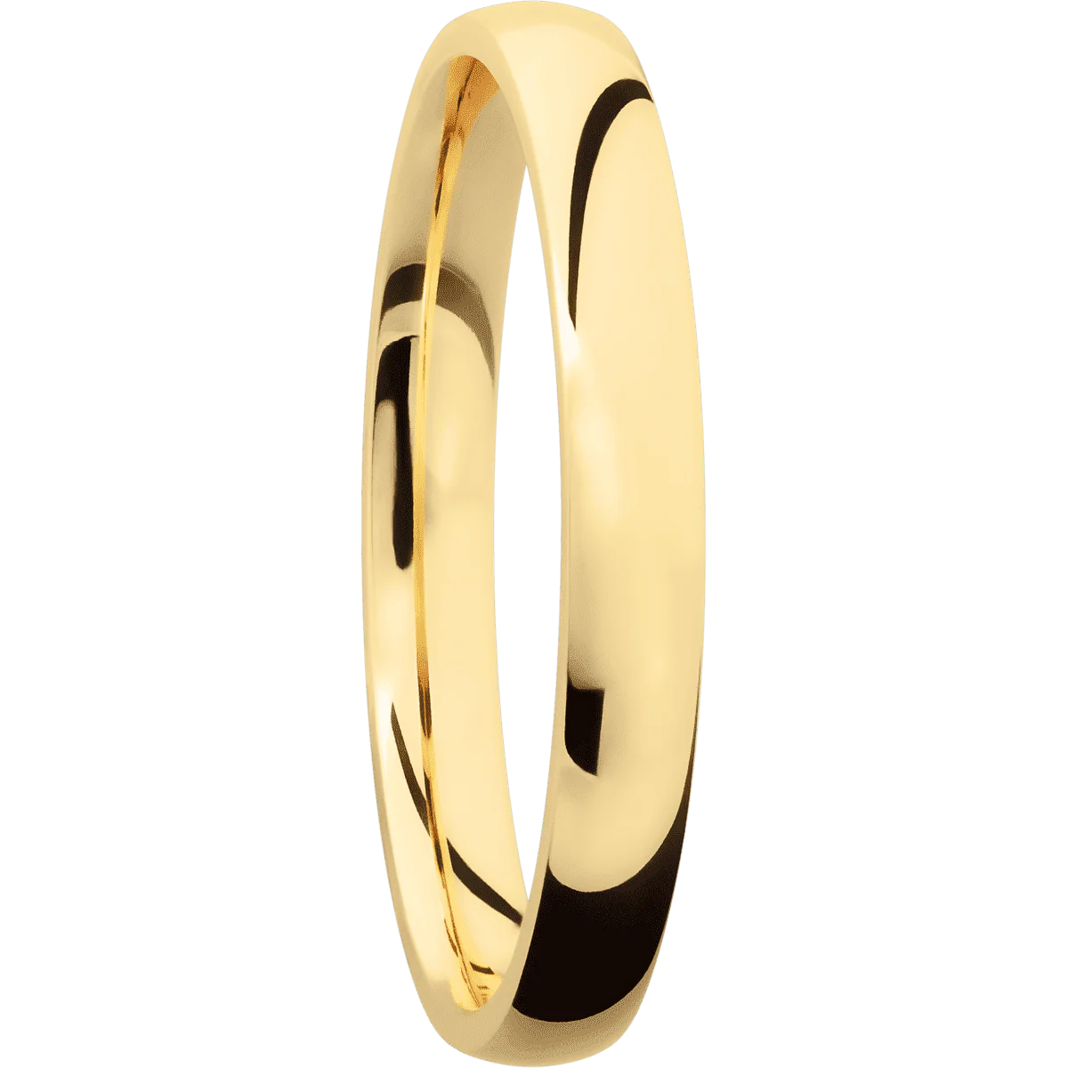 14K Yellow Gold + Polish Finish