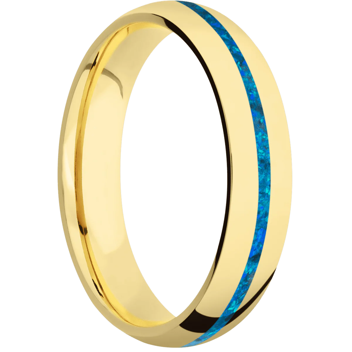 14K Yellow Gold + Polish Finish