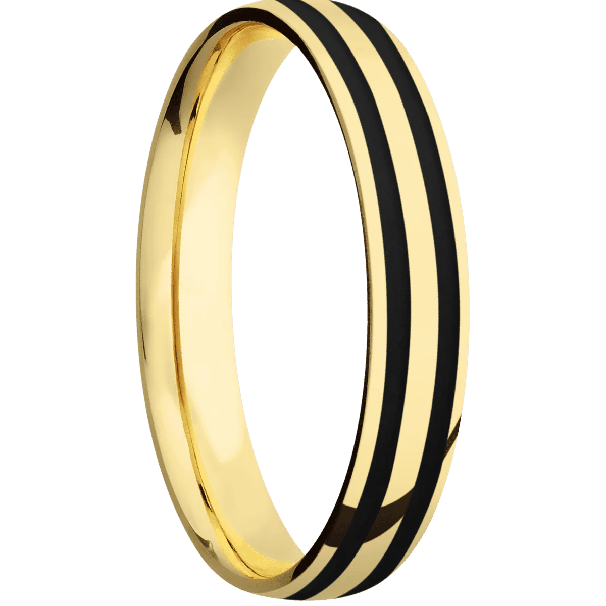 14K Yellow Gold + Polish Finish