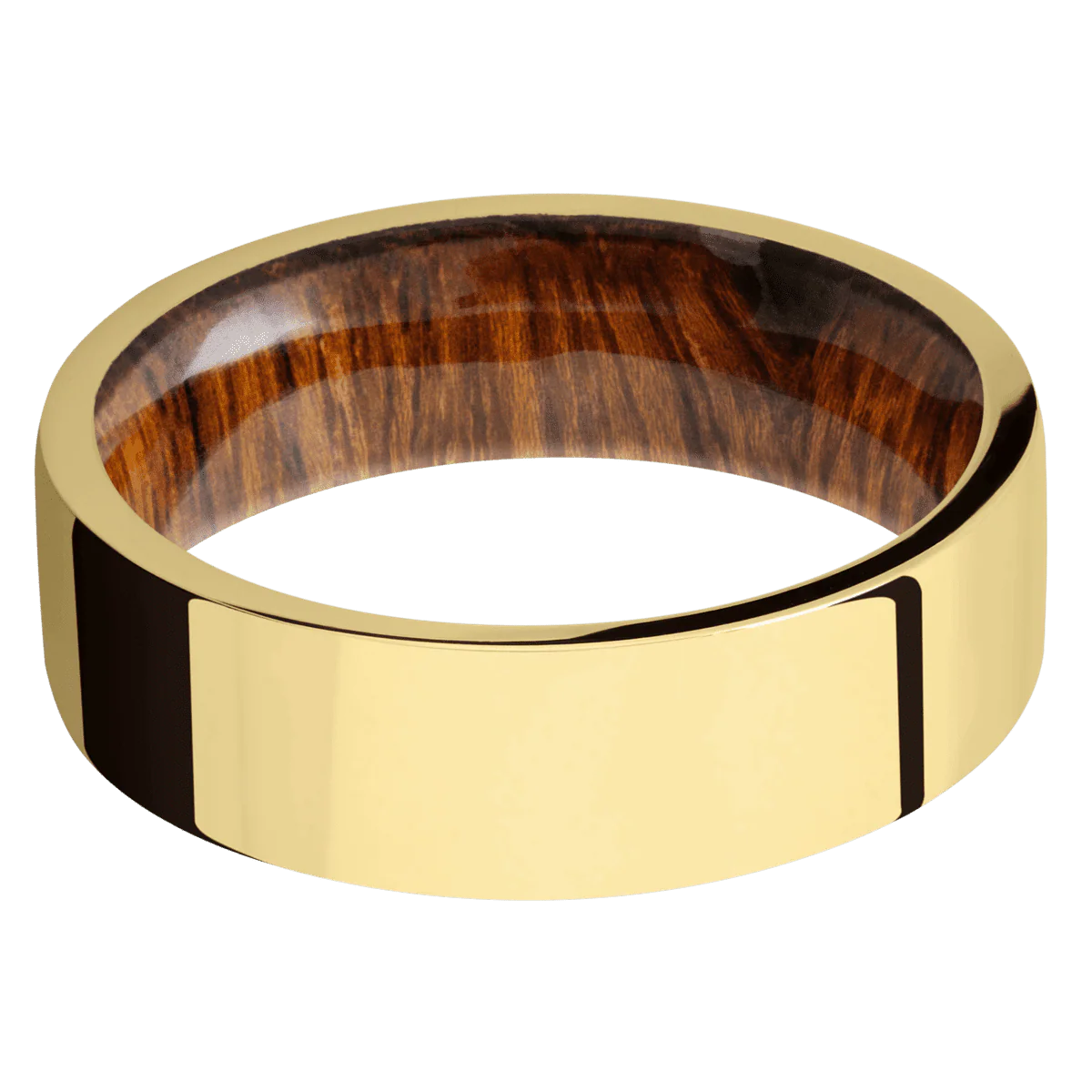 14K Yellow Gold + Polish Finish + Desert Iron Wood - Image 3