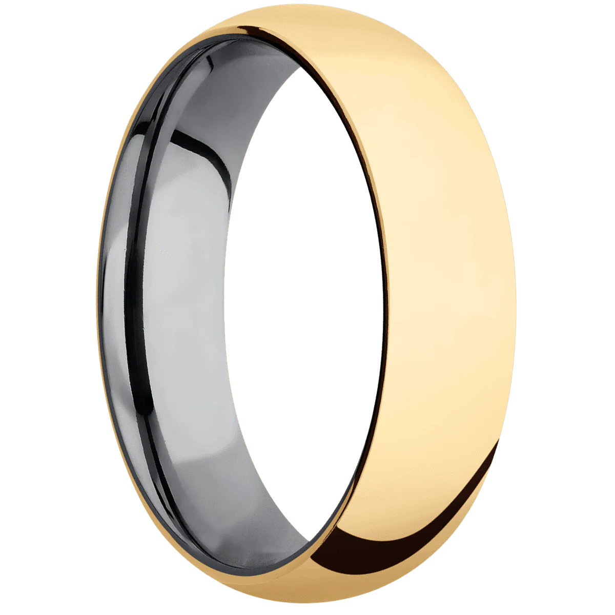 14K Yellow Gold + Polish Finish + Tantalum