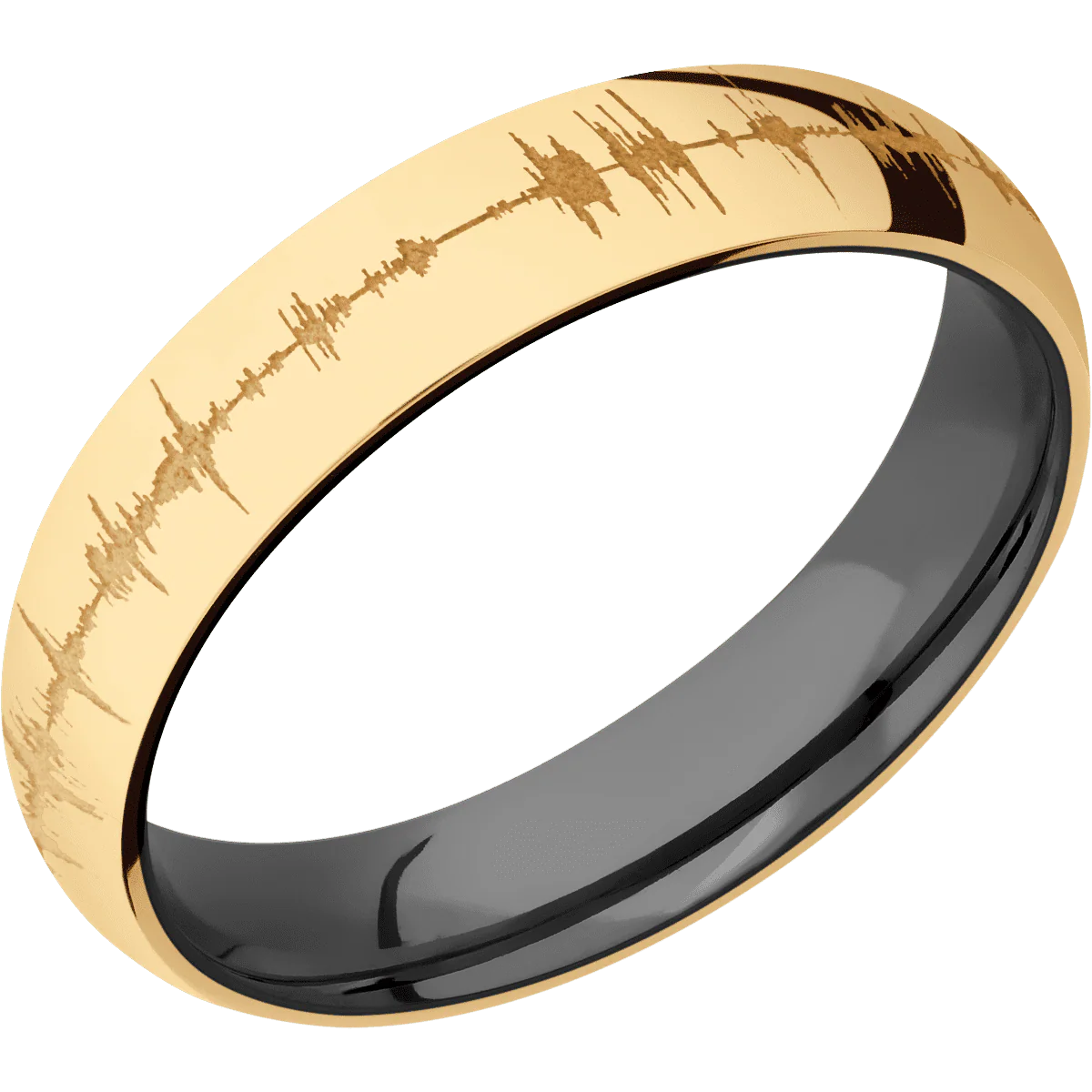 14K Yellow Gold + Polish Finish + Zirconium - Image 2