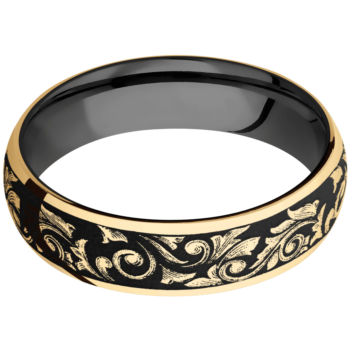 14K Yellow Gold + Polish Finish + Zirconium - Image 3