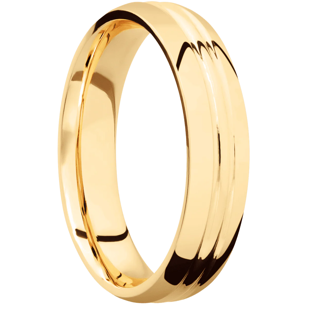 14K Yellow Gold + Polish , Polish Finish