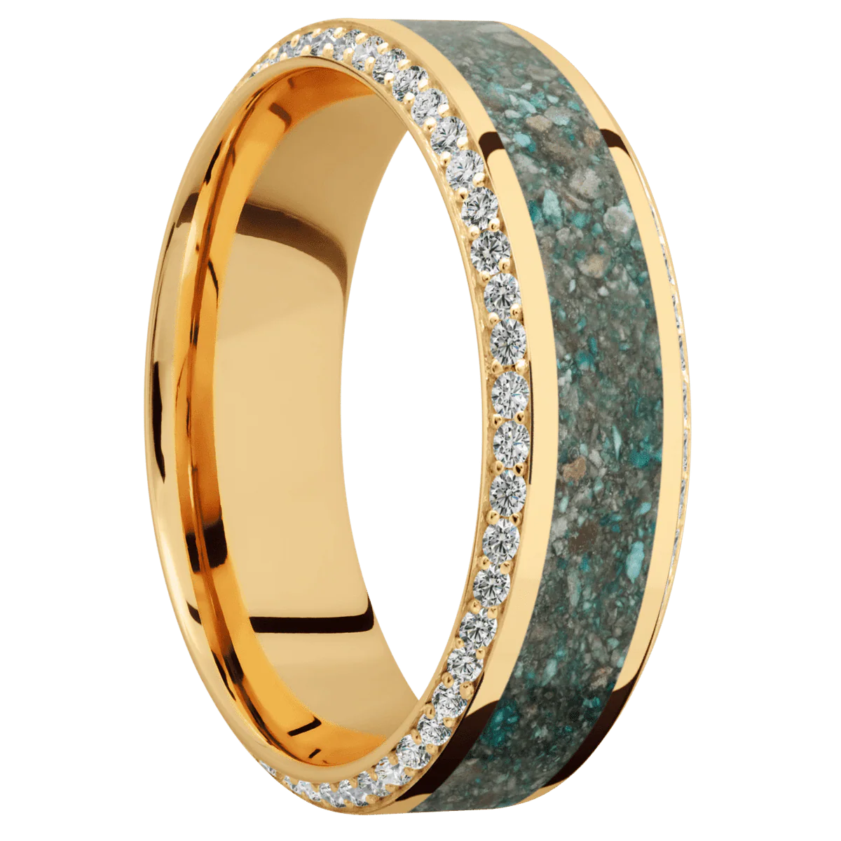 14K Yellow Gold + Polish , Polish Finish