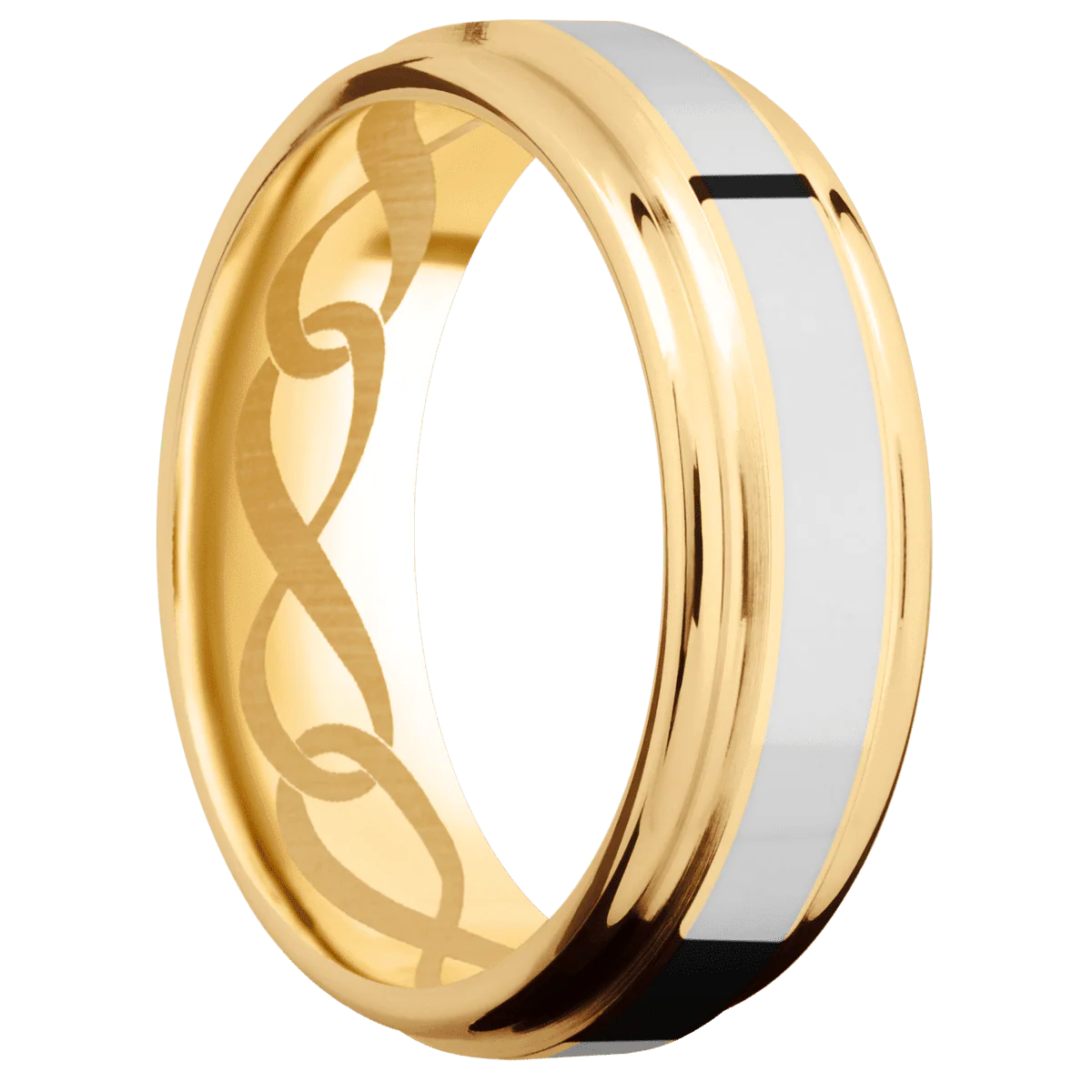 14K Yellow Gold + Polish , Polish Finish