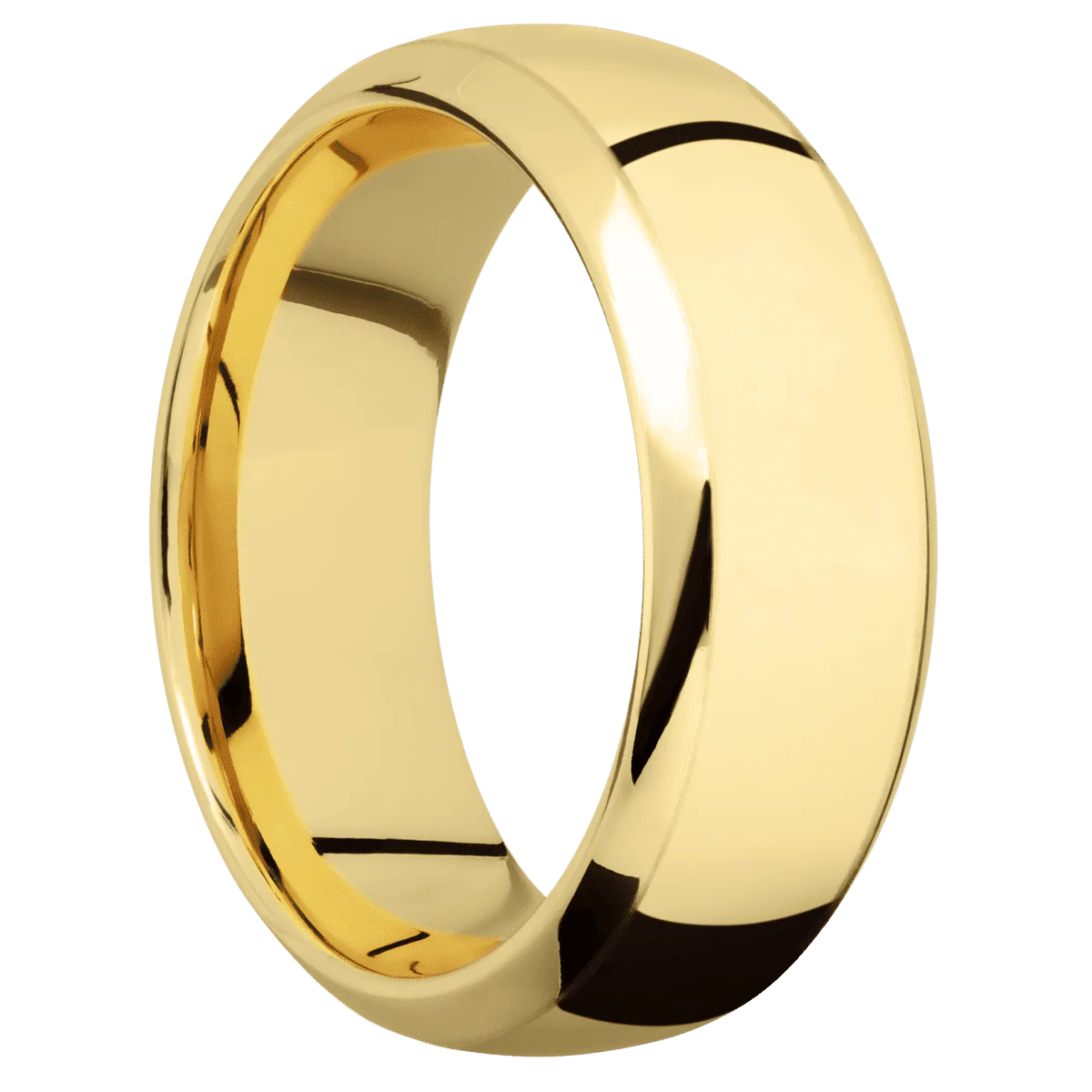 14K Yellow Gold + Polish , Polish Finish