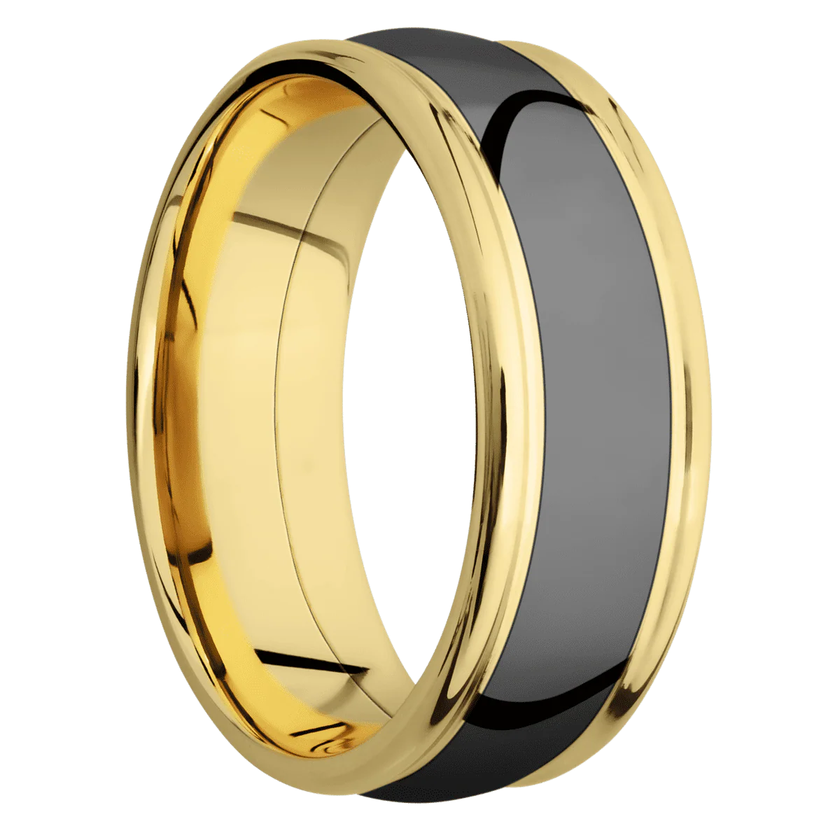 14K Yellow Gold + Polish , Polish Finish