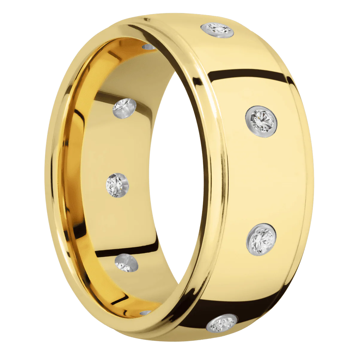 14K Yellow Gold + Polish , Polish Finish