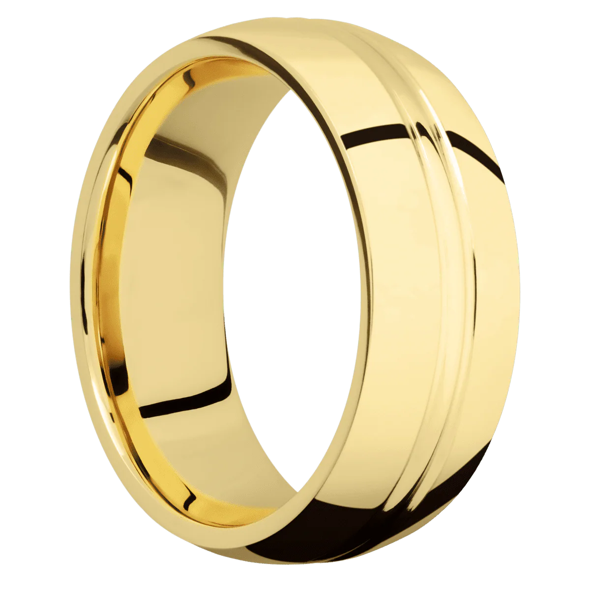 14K Yellow Gold + Polish , Polish Finish