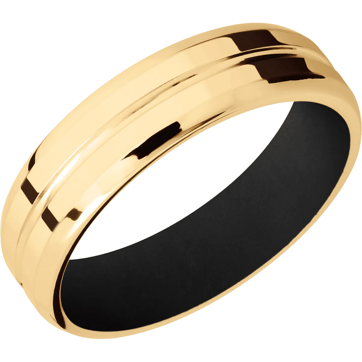 14K Yellow Gold + Polish , Polish Finish + Black - Image 2