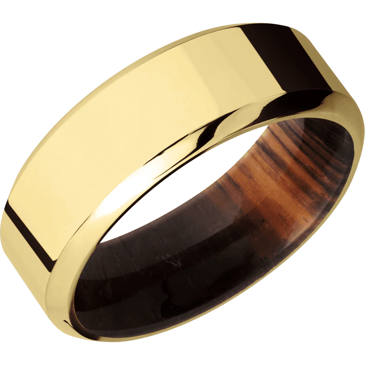 14K Yellow Gold + Polish , Polish Finish + Cocobolo - Image 2