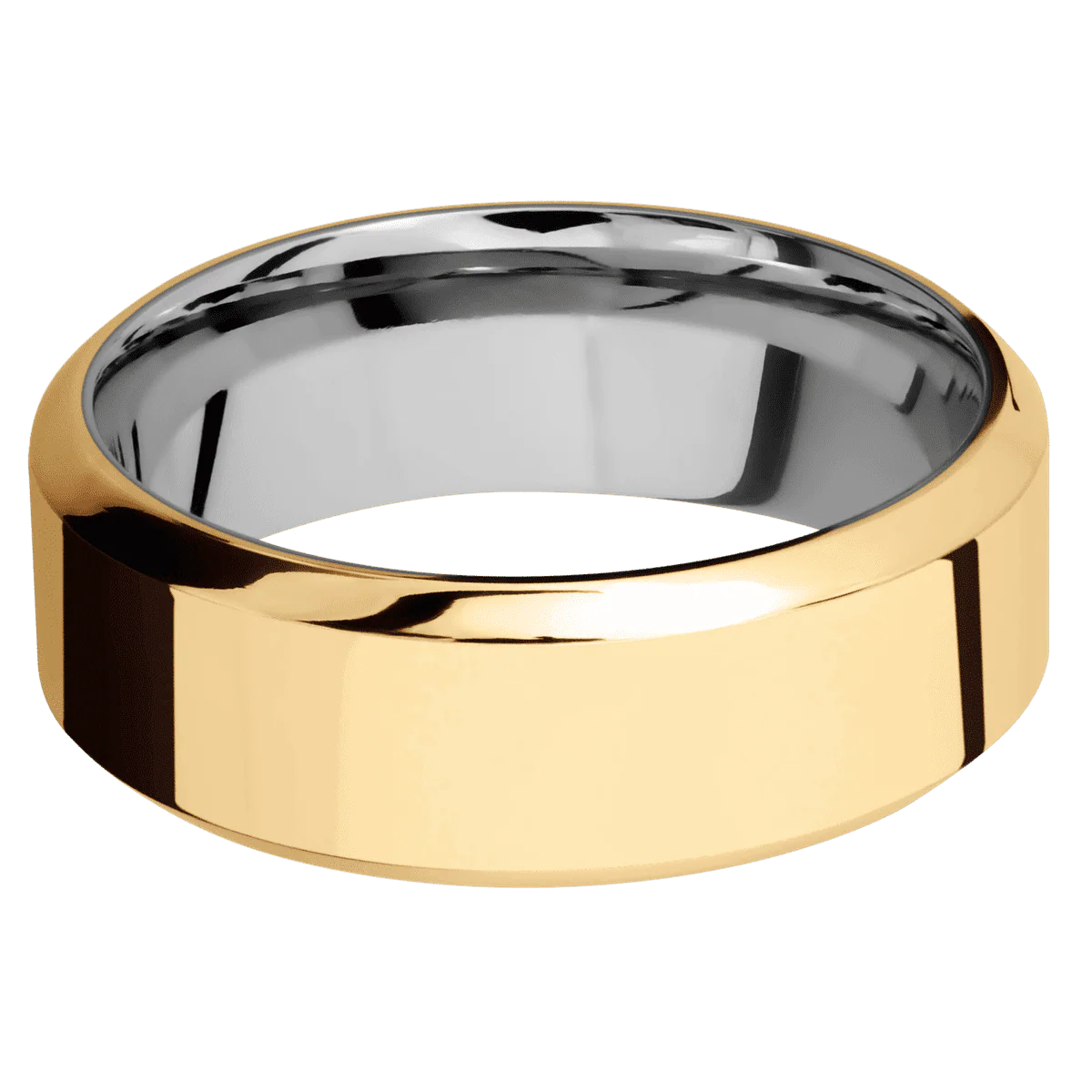 14K Yellow Gold + Polish , Polish Finish + Titanium - Image 3