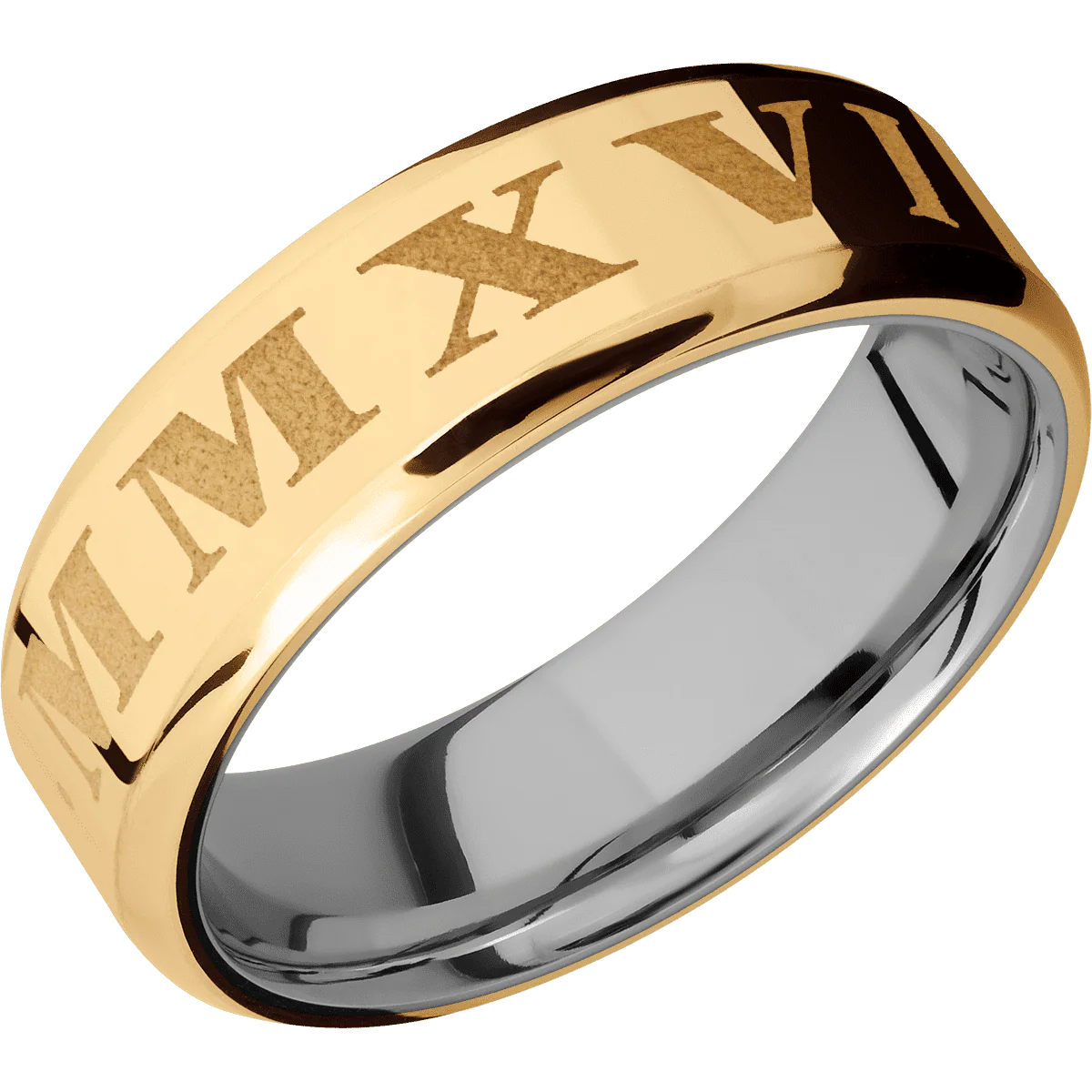14K Yellow Gold + Polish , Polish Finish + Titanium - Image 2