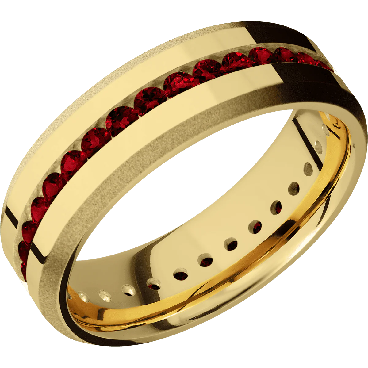 14K Yellow Gold + Polish , Sand Finish - Image 2