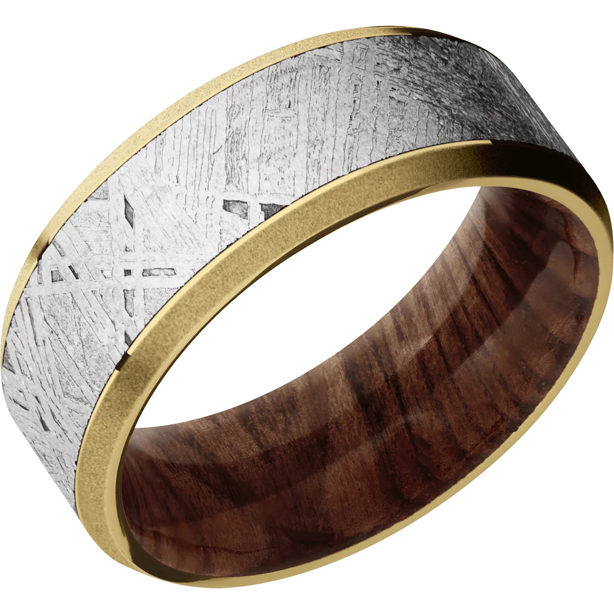 14K Yellow Gold + Polish , Sand Finish + Sequoia - Image 2