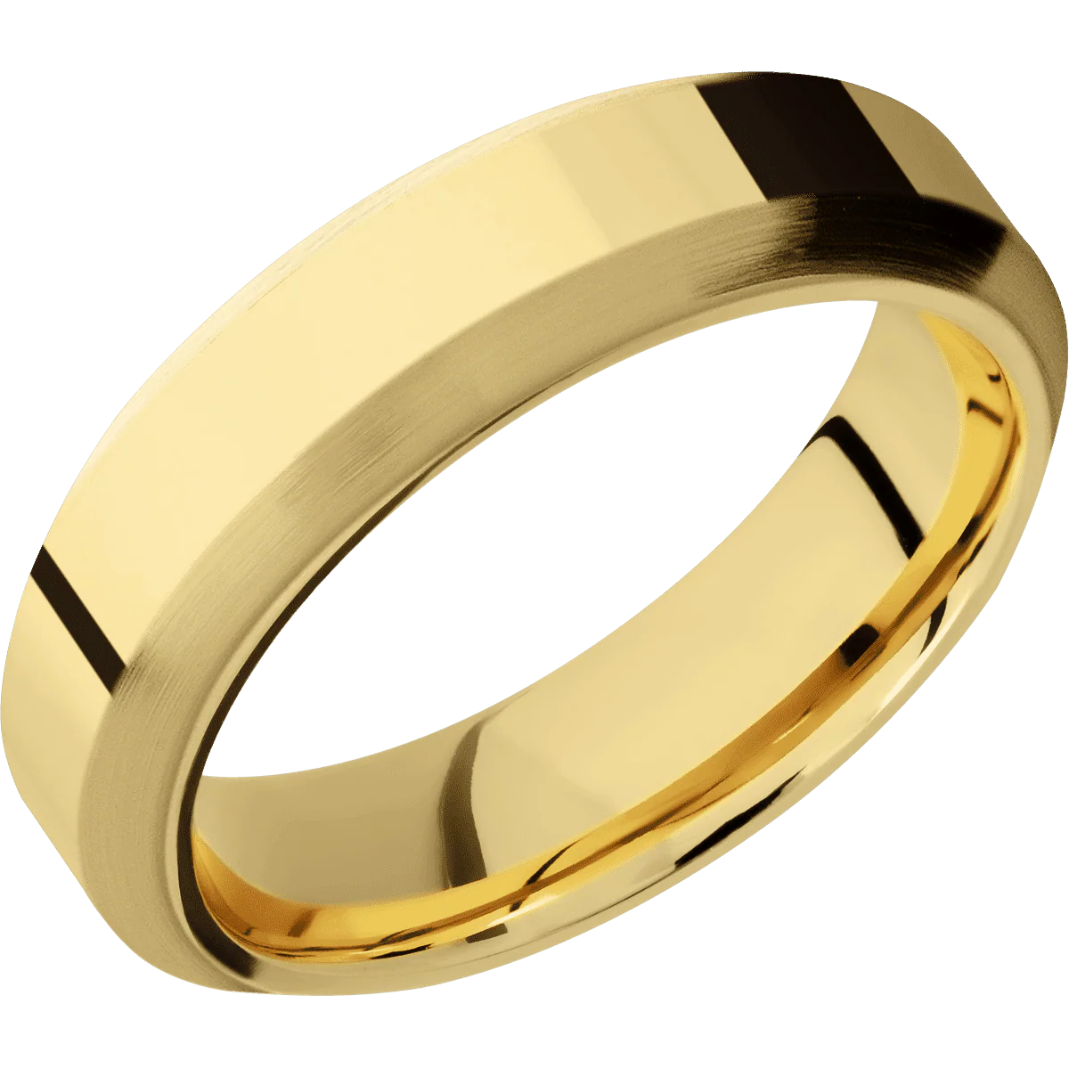 14K Yellow Gold + Polish , Satin Finish - Image 2