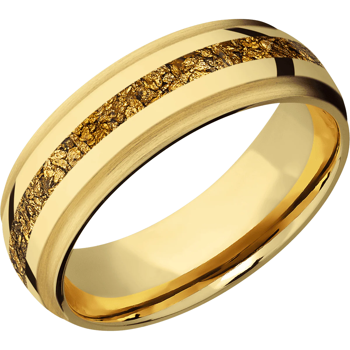 14K Yellow Gold + Polish , Satin Finish - Image 2