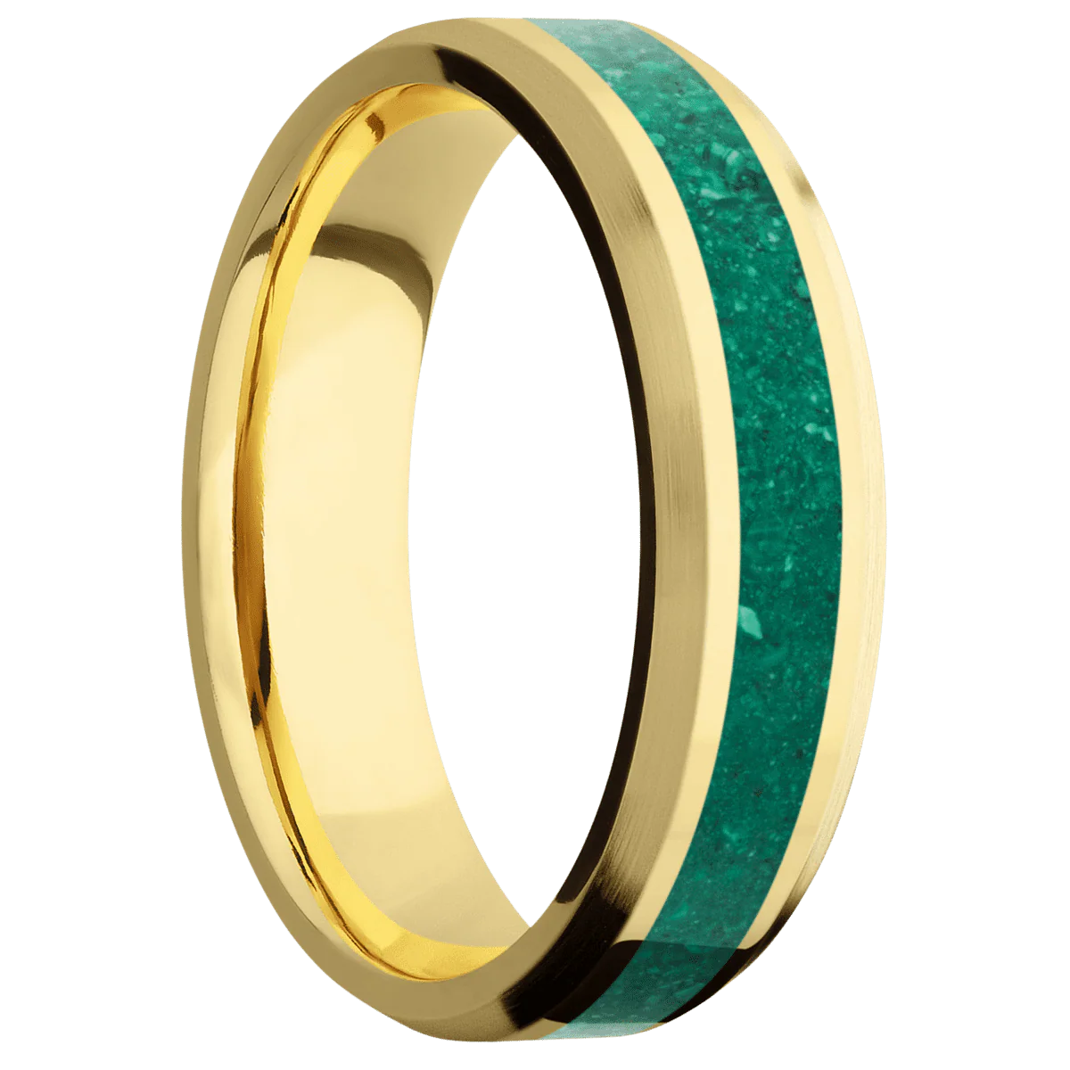 14K Yellow Gold + Polish , Satin Finish
