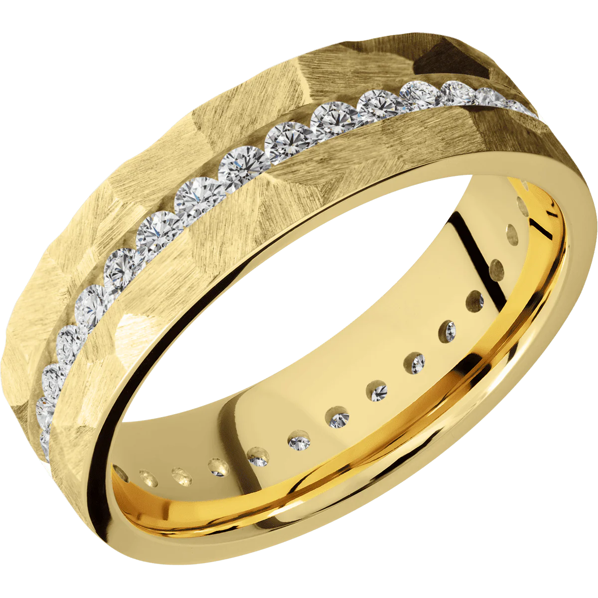 14K Yellow Gold + Rock Finish - Image 2