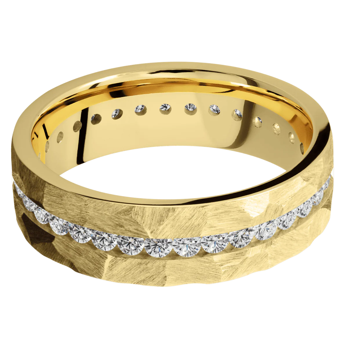 14K Yellow Gold + Rock Finish - Image 3