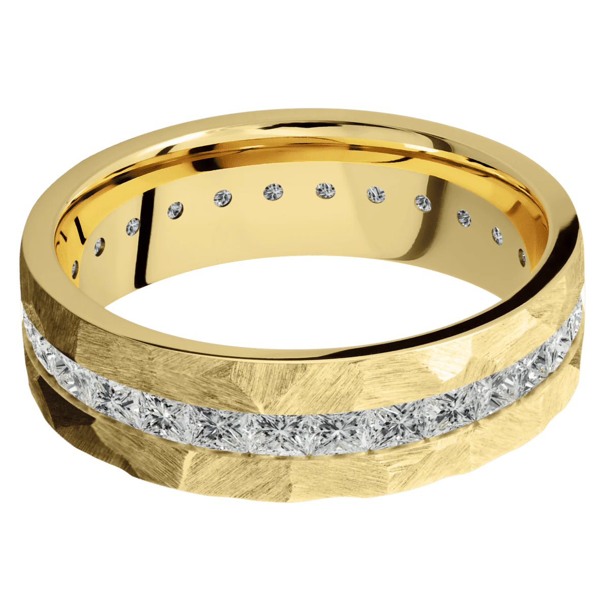 14K Yellow Gold + Rock Finish - Image 3