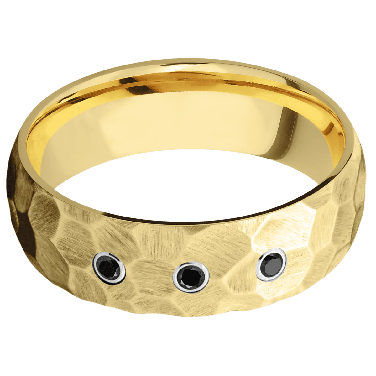 14K Yellow Gold + Rock Finish - Image 3
