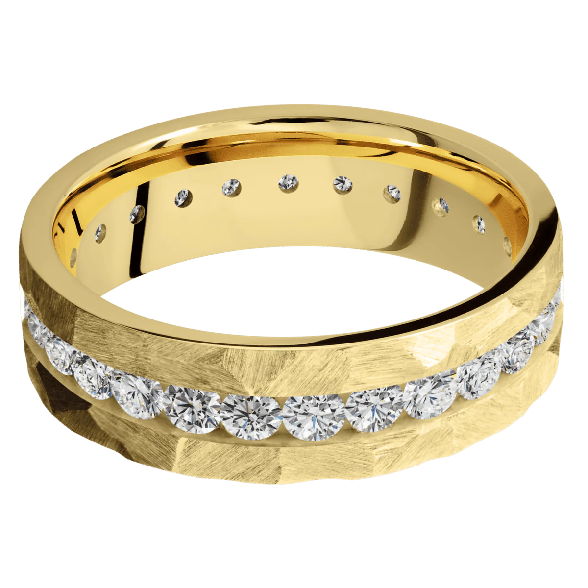 14K Yellow Gold + Rock Finish - Image 3
