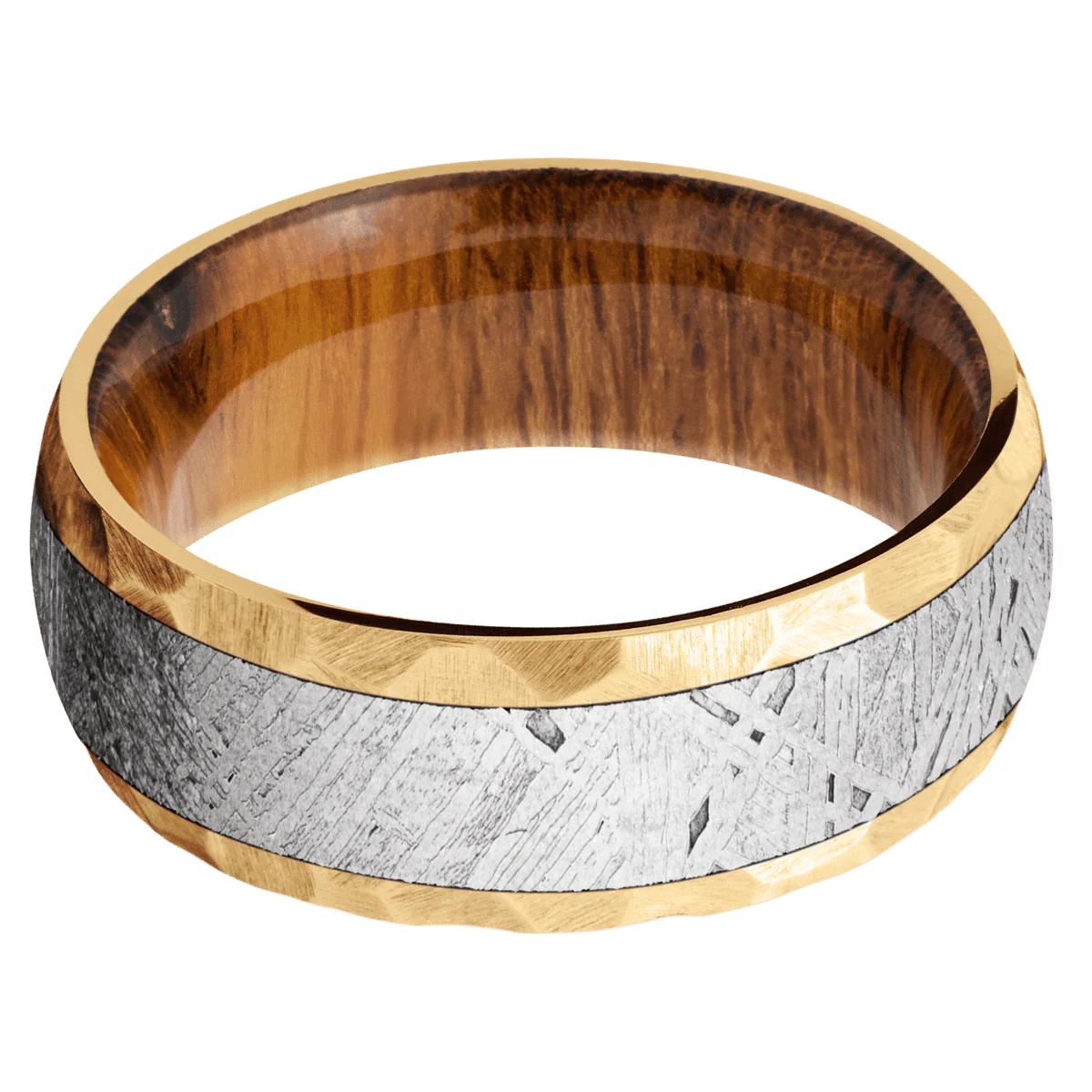 14K Yellow Gold + Rock Finish + Desert Iron Wood - Image 3