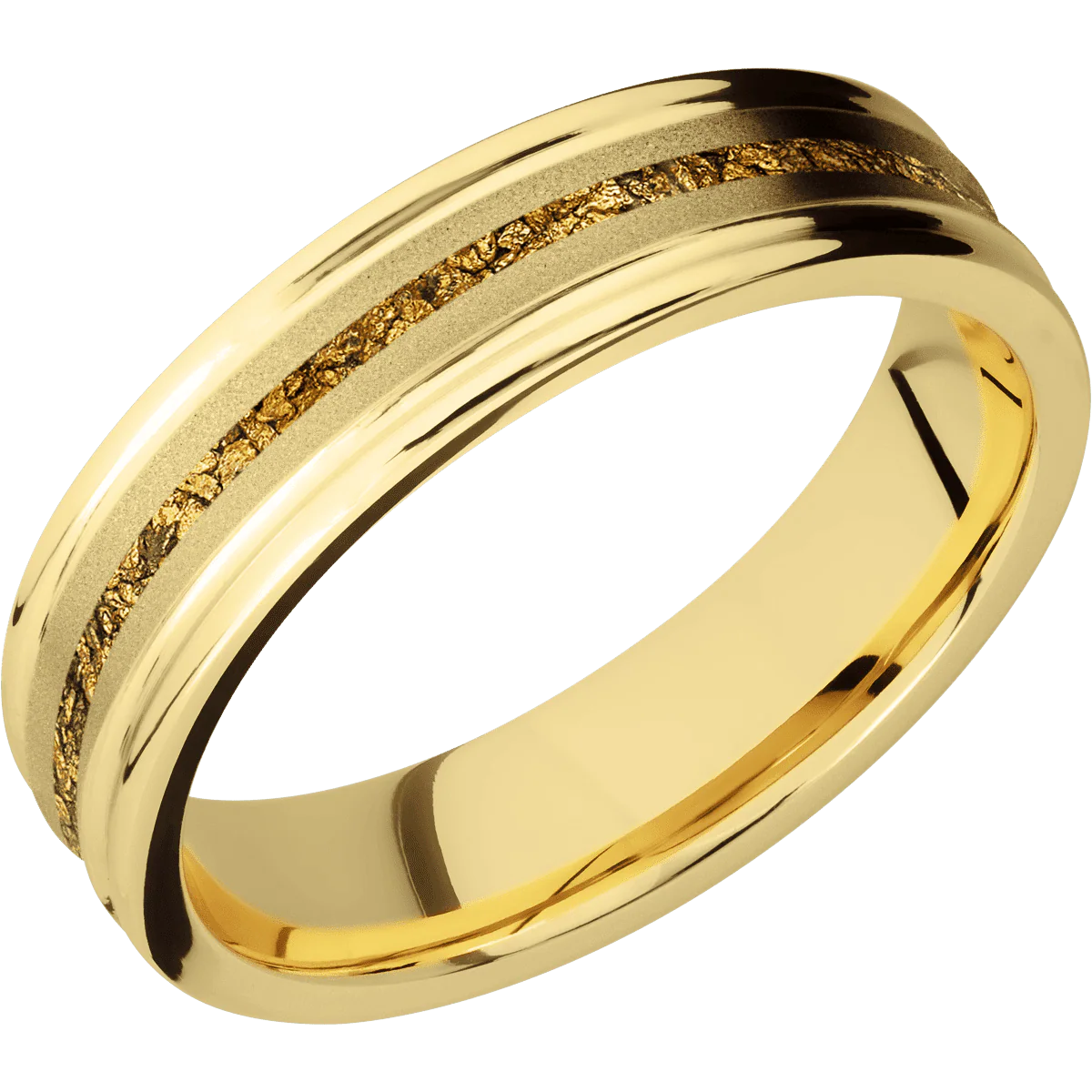 14K Yellow Gold + Sand , Polish Finish - Image 2