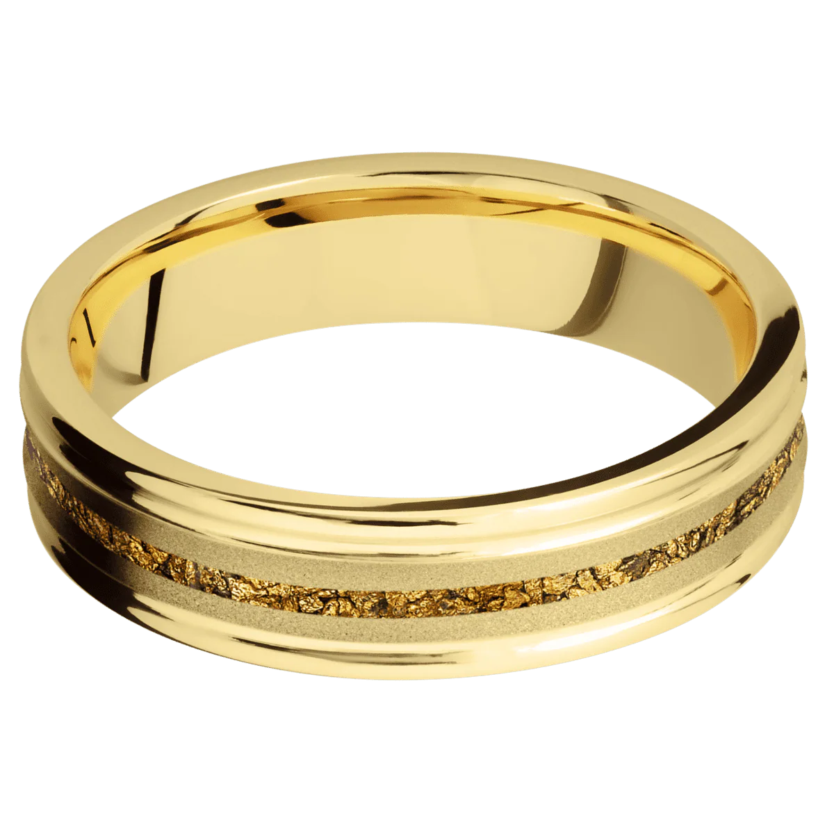 14K Yellow Gold + Sand , Polish Finish - Image 3