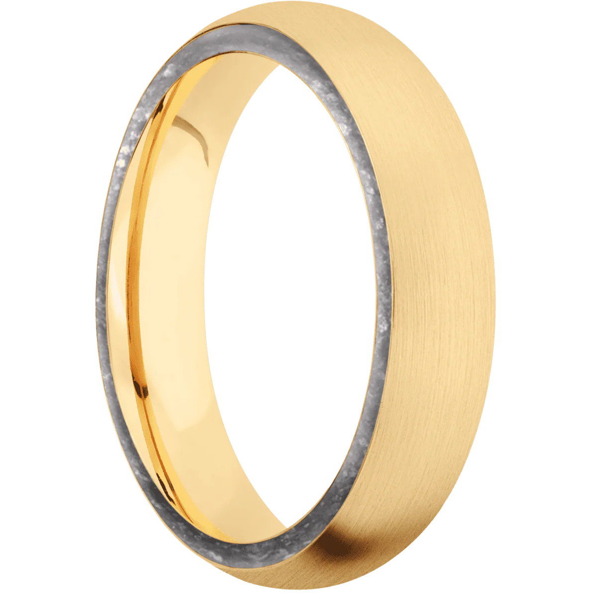 14K Yellow Gold + Satin Finish