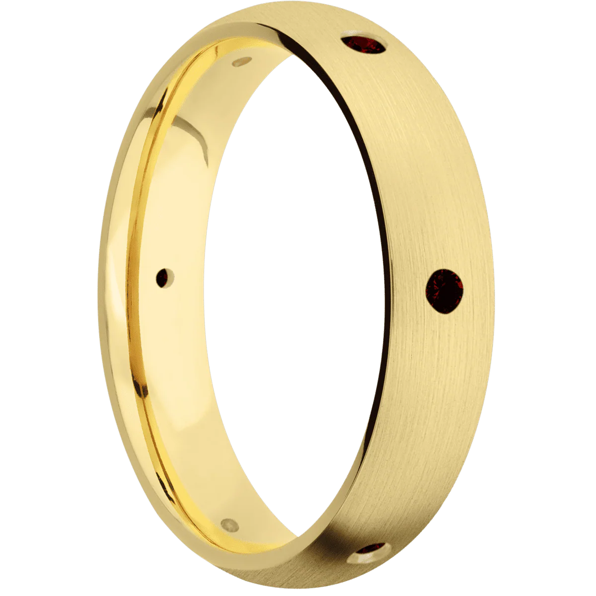 14K Yellow Gold + Satin Finish