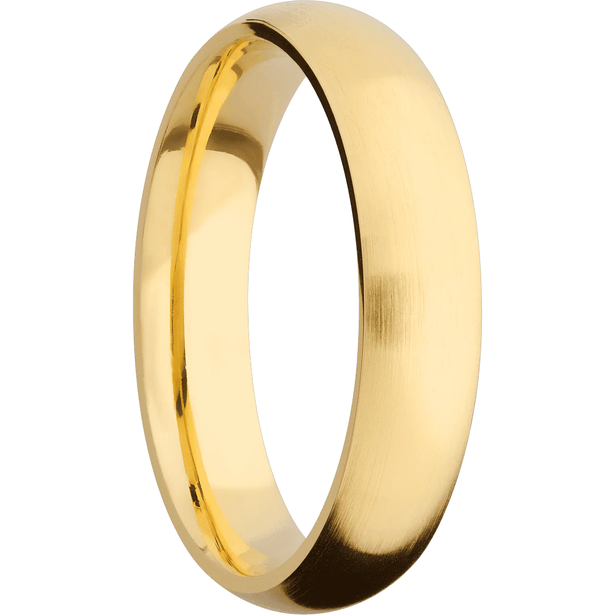 14K Yellow Gold + Satin Finish