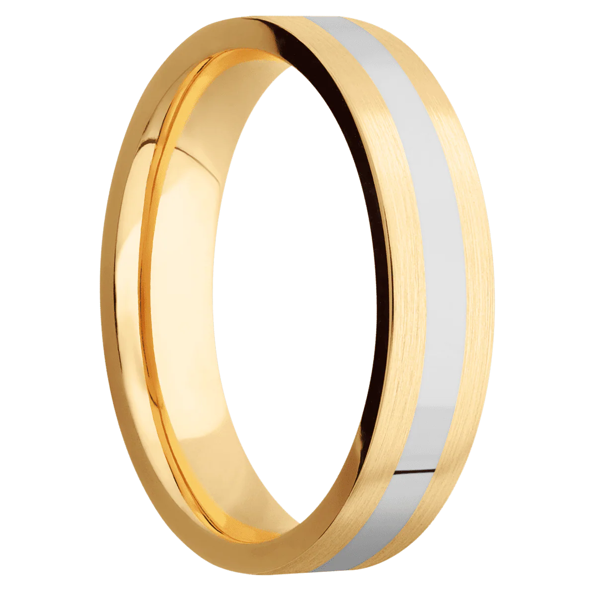 14K Yellow Gold + Satin Finish