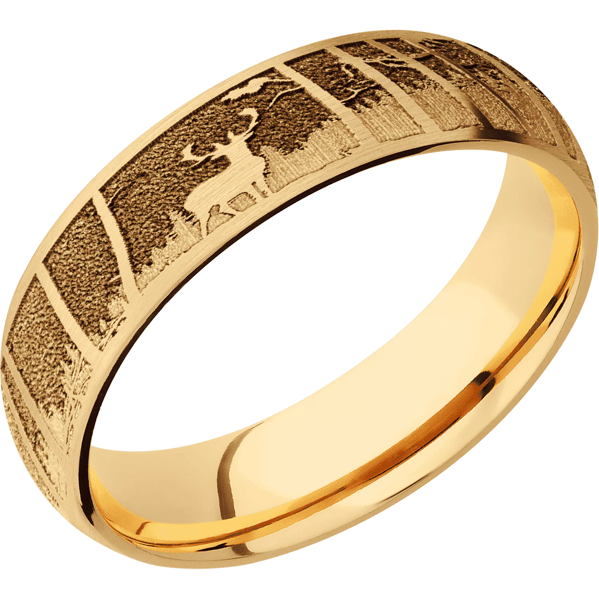 14K Yellow Gold + Satin Finish - Image 2