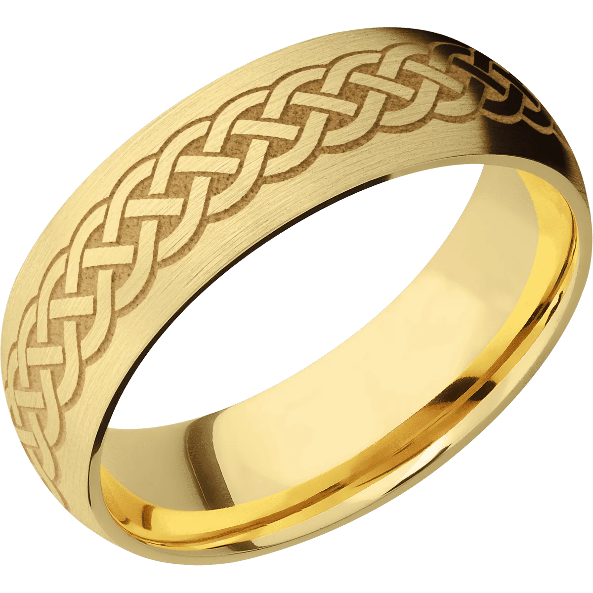 14K Yellow Gold + Satin Finish - Image 2