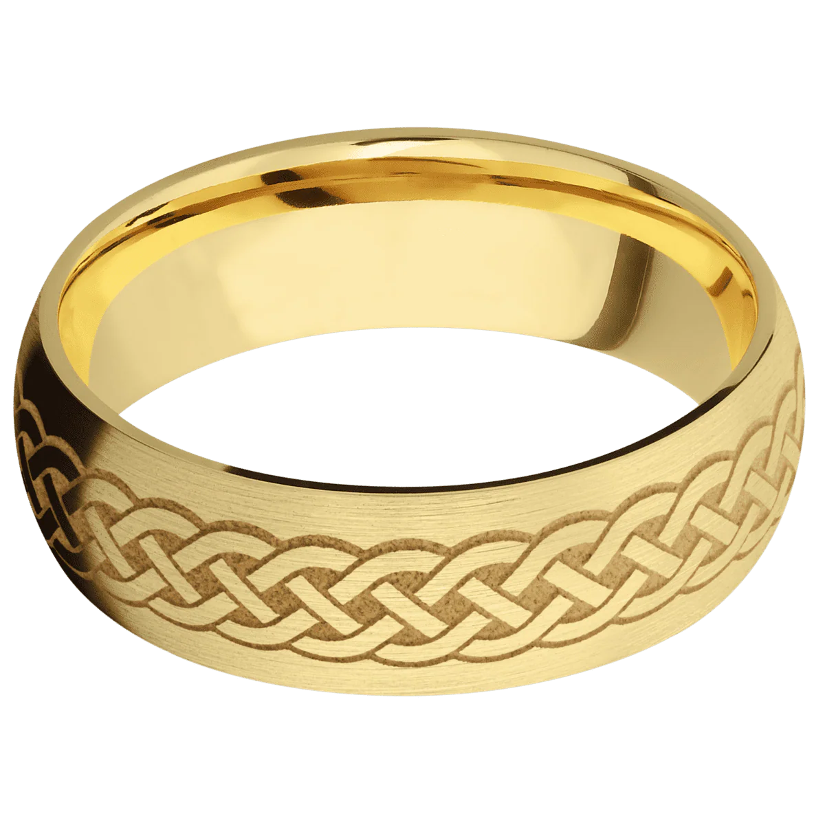 14K Yellow Gold + Satin Finish - Image 3