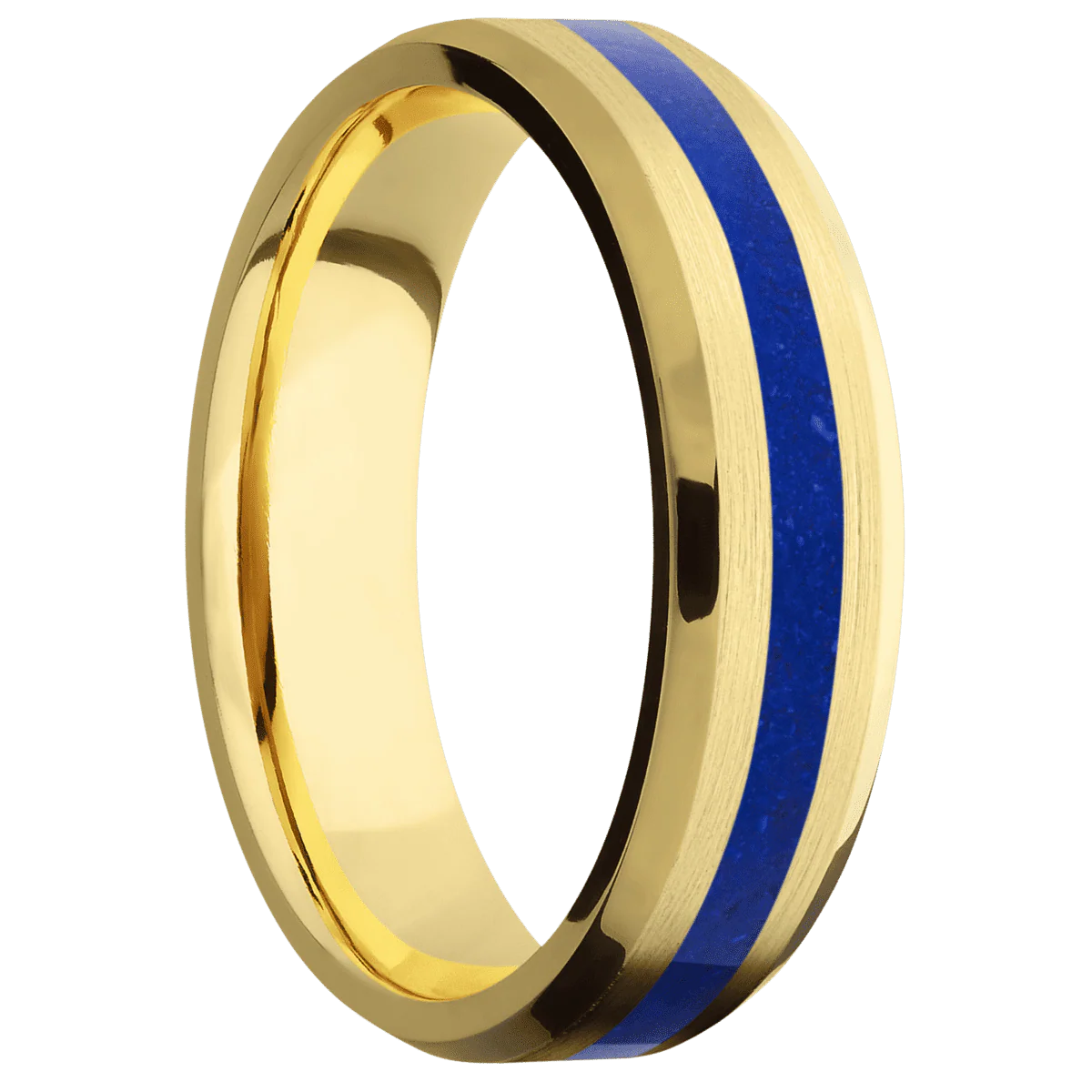 14K Yellow Gold + Satin , Polish Finish