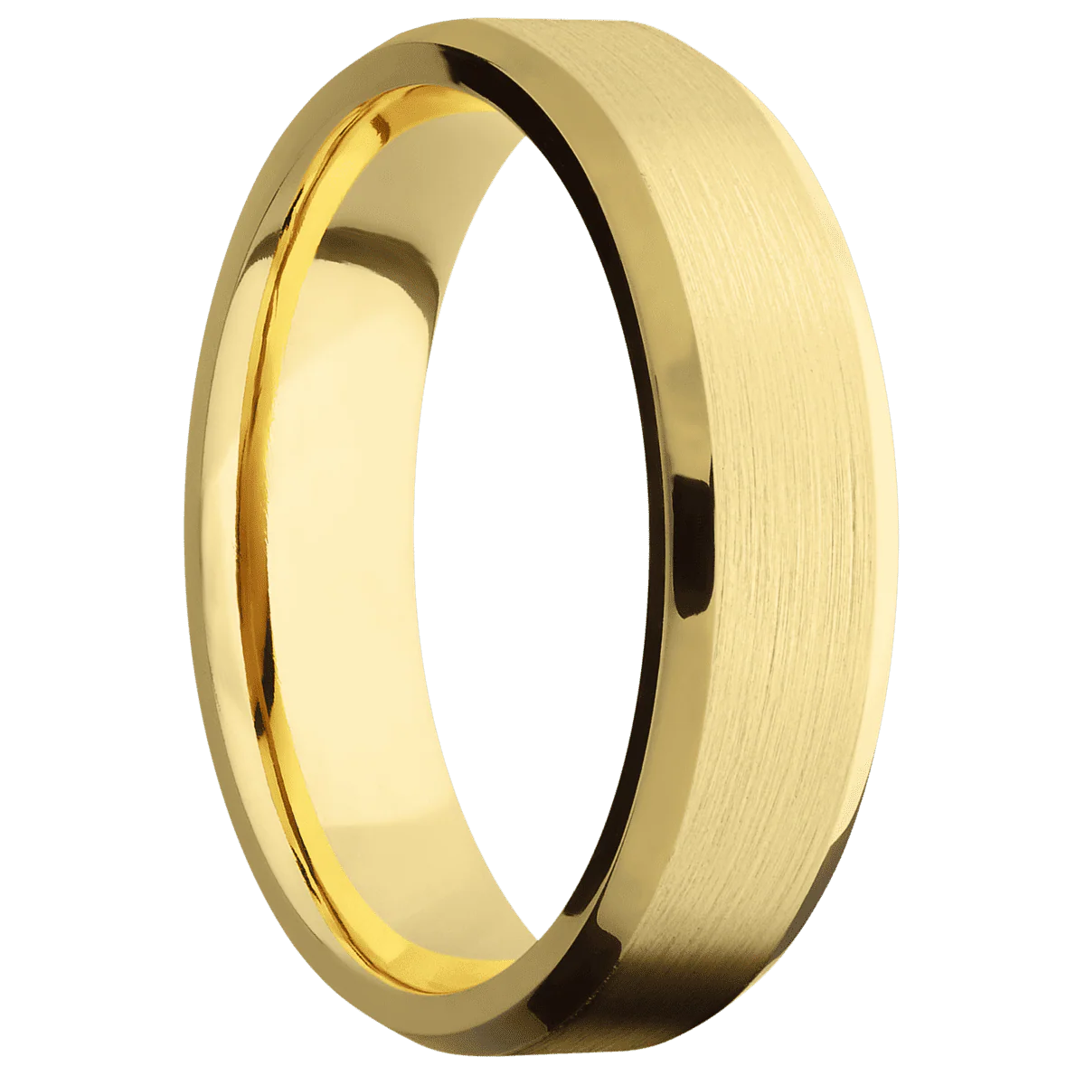 14K Yellow Gold + Satin , Polish Finish