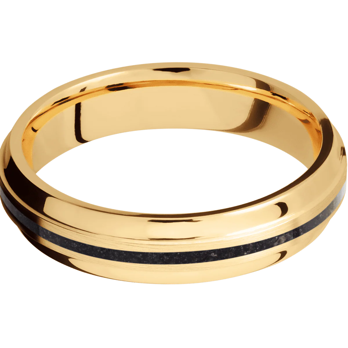 14K Yellow Gold + Satin , Polish Finish - Image 3