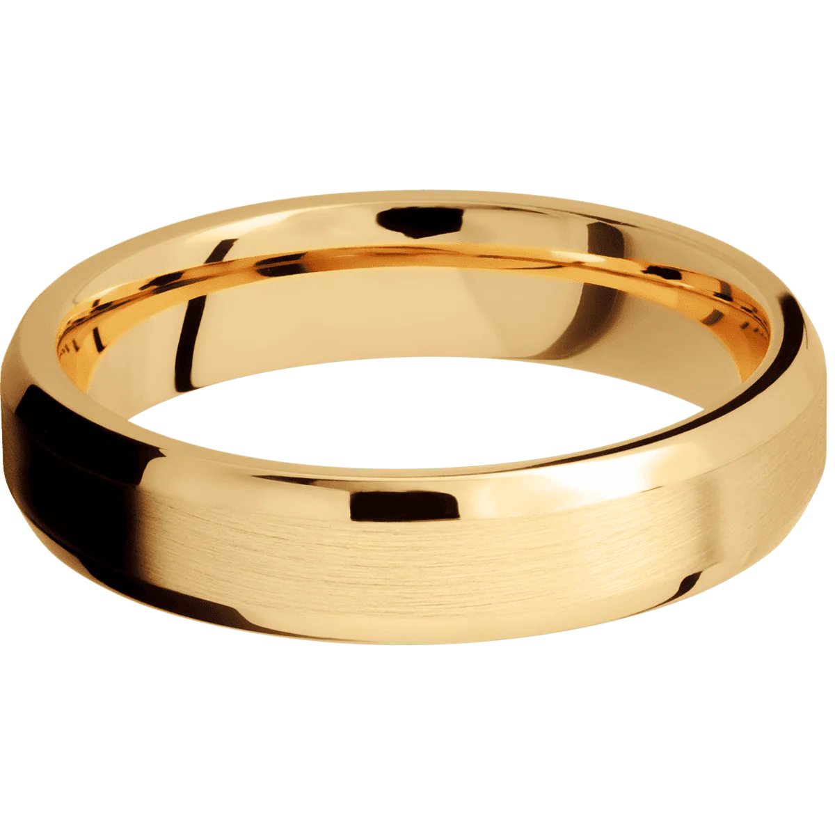 14K Yellow Gold + Satin , Polish Finish - Image 3