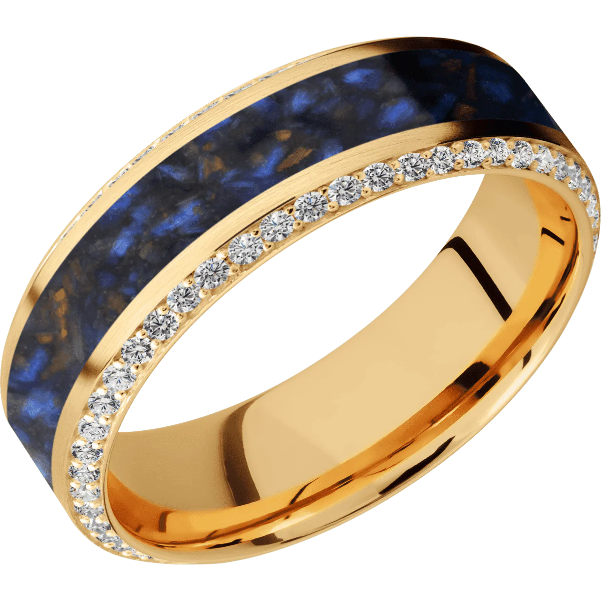 14K Yellow Gold + Satin , Polish Finish - Image 2