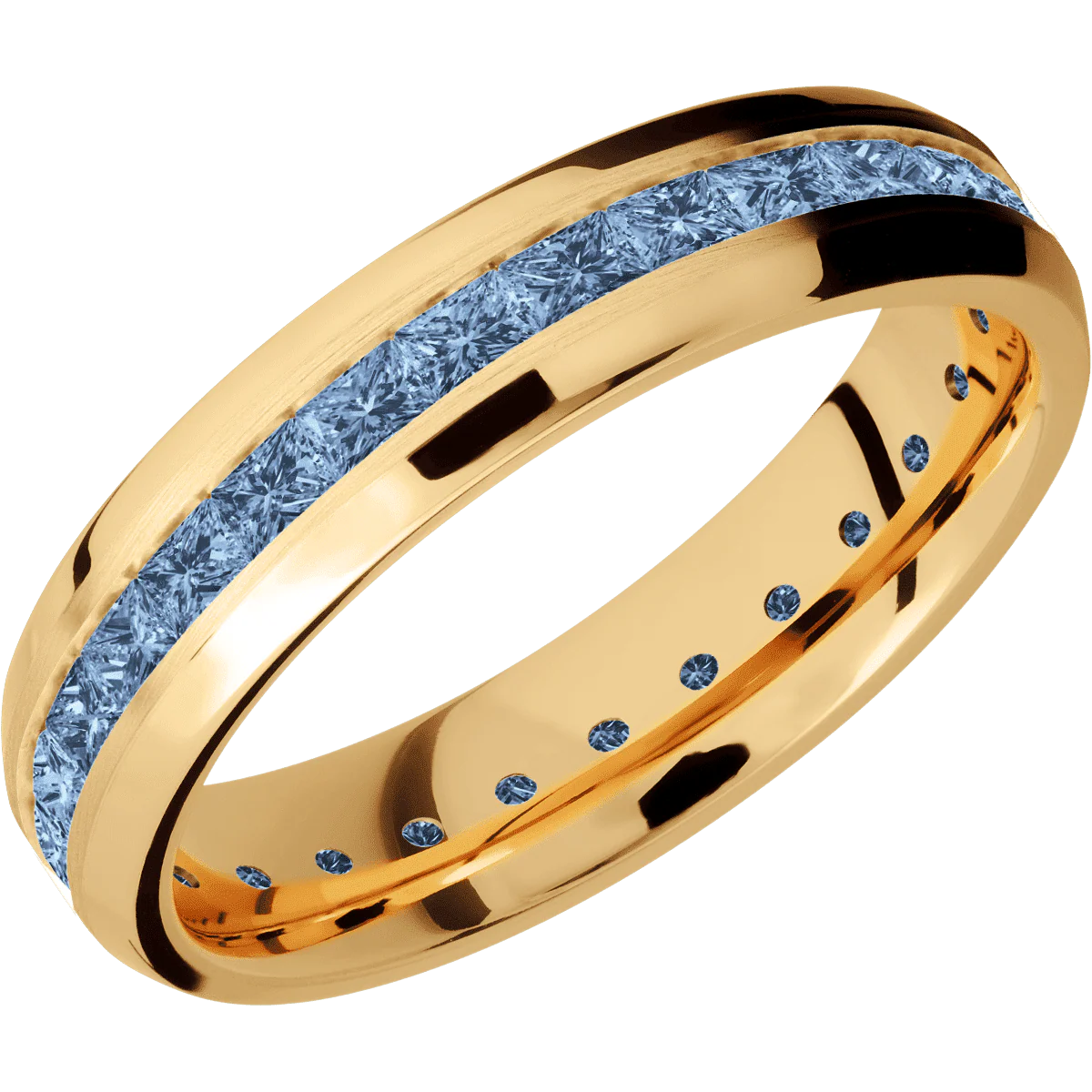 14K Yellow Gold + Satin , Polish Finish - Image 2