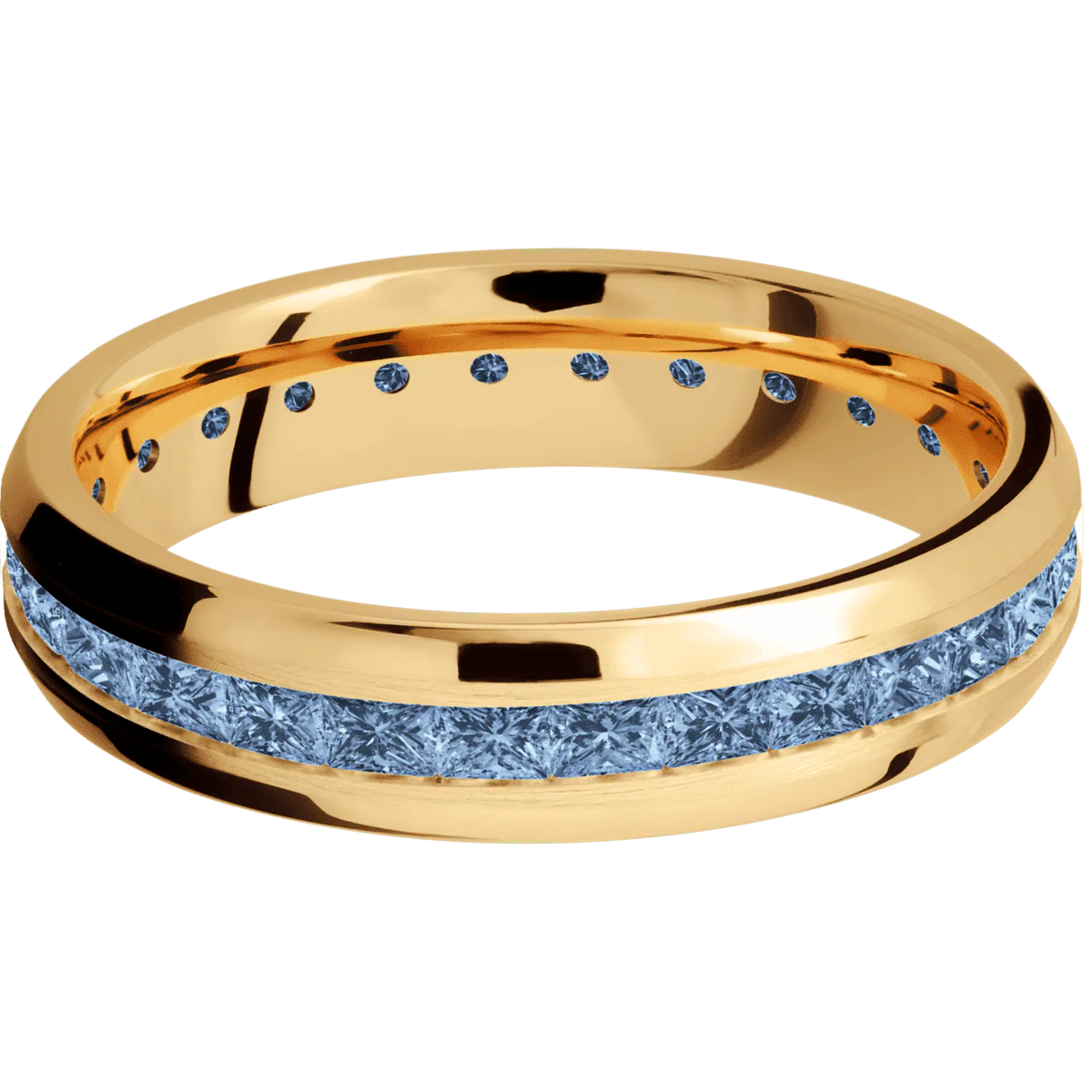 14K Yellow Gold + Satin , Polish Finish - Image 3
