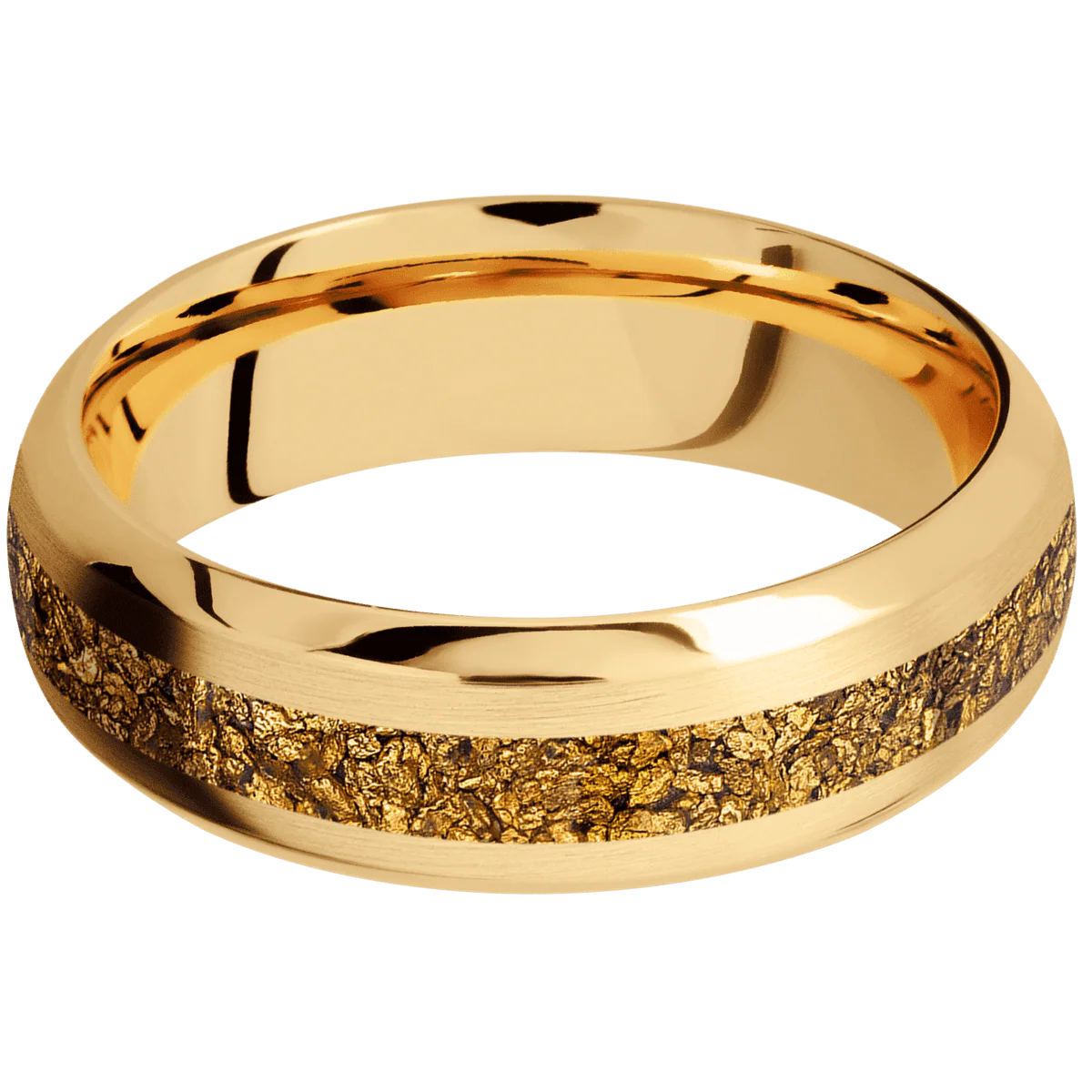 14K Yellow Gold + Satin , Polish Finish - Image 3