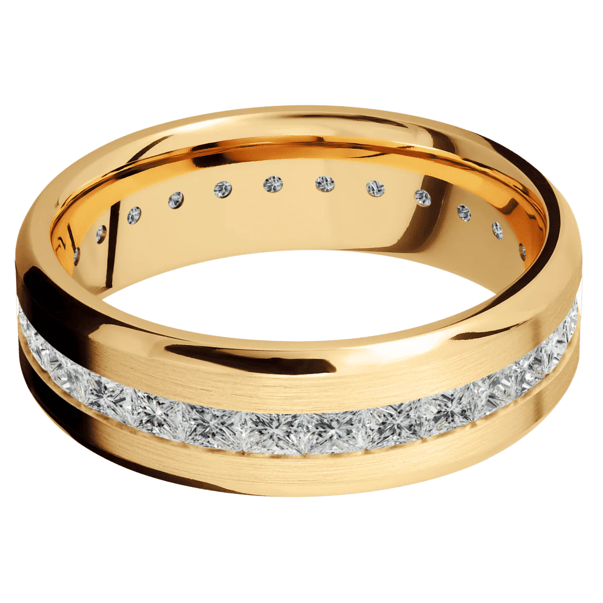 14K Yellow Gold + Satin , Polish Finish - Image 3