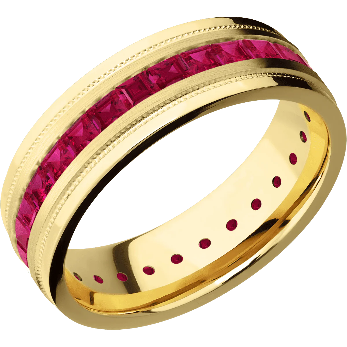 14K Yellow Gold + Satin , Polish Finish - Image 2